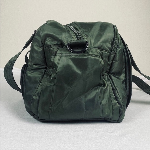 Lug Propeller Quilted Duffel Bag w/Strap Olive Green Travel Overnight Carry-on - Picture 6 of 16